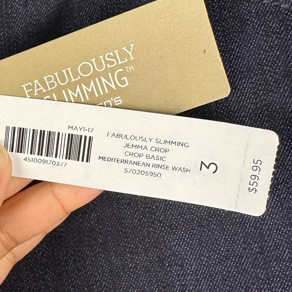 Fabulously Slimming Jemma Crop Jean Leggings Sz 3 NWT - Picture 5 of 5